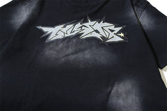 HELLSTAR Letter Pattern T-shirt