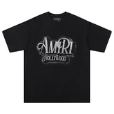 AMIRI Logo crystal-embellished cotton T-shirt
