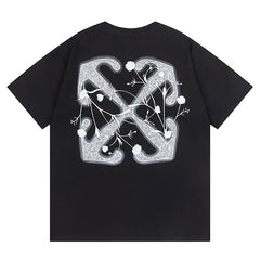 OFF WHITE logo-print Pink T-shirt