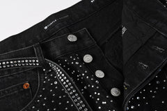Purple Brand Crystal Diamond Jeans #9128