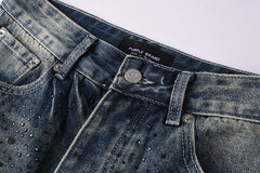 Purple Brand Crystal Diamond Jeans #9131