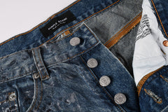 Purple Brand Crystal Diamond Jeans #100