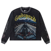 Godspeed Long Lonely Road Thermal Sweatshirts