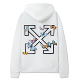 Off-White Butterfly Pattern Arrow Printed Hoodie