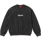 Supreme 25SS Washed Box Logo Crewneck Sweatshirts