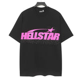 HELLSTAR Classic Lettering Rhinestone T-Shirt