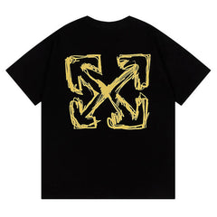 Off White Arrow Pattern Printed T-Shirt