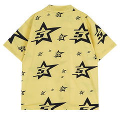 Sp5der Star Pattern Short-sleeved Shirt