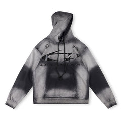 Hellstar Studios Grey Vintage Logo Washed Hoodie