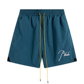 RHUDE track shorts logo embroidered board shorts