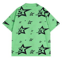 Sp5der Star Pattern Short-sleeved Shirt