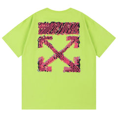 Off White Arrow Pattern Printed T-Shirt
