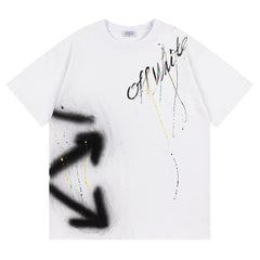 Off White Arrow Pattern Printed T-Shirt