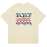 RHUDE Rhude Oil Painting Clock Coconut Tree Print T-Shirts