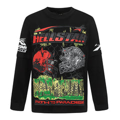 Hellstar Studios Creative Fun Skull Long Sleeve Tee