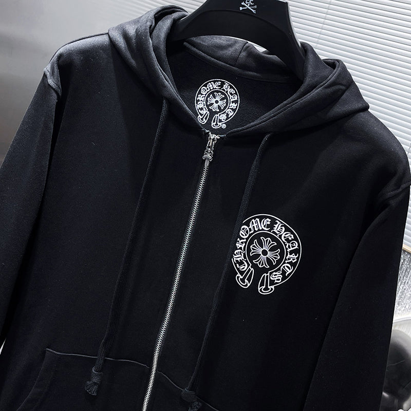 Chrome Hearts Hoodie Zipper Black #8063