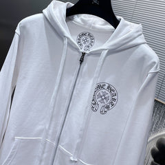 Chrome Hearts Hoodie Zipper Whtie #8063