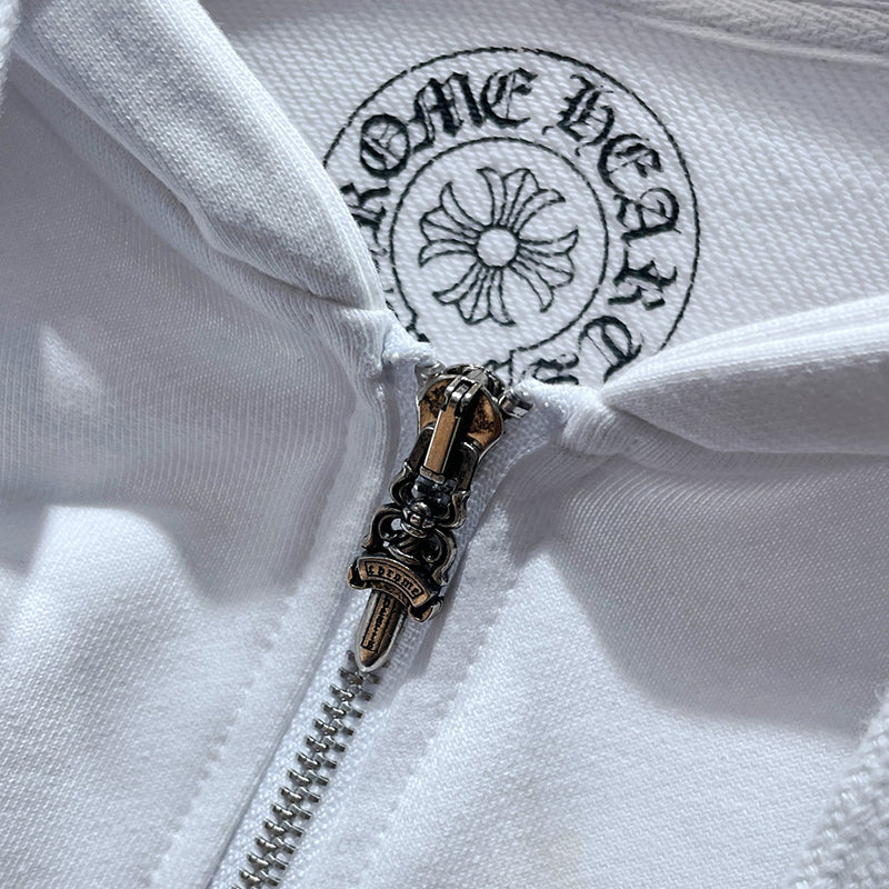 Chrome Hearts Hoodie Zipper Whtie #8063