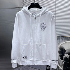 Chrome Hearts Hoodie Zipper Whtie #8063