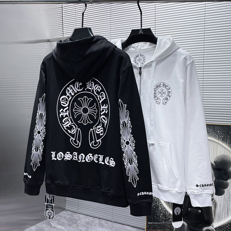 Chrome Hearts Hoodie Zipper Whtie #8063