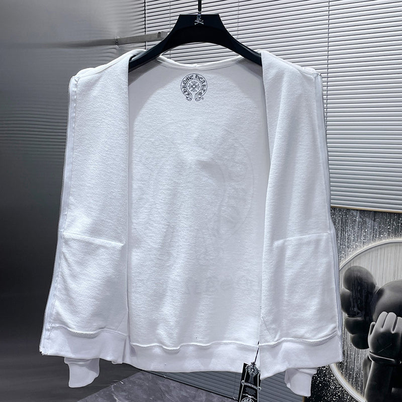 Chrome Hearts Hoodie Zipper Whtie #8063