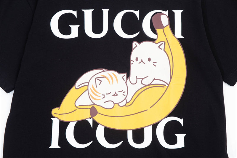 GUCCI x Bananya Kitten Print T-Shirt Oversized