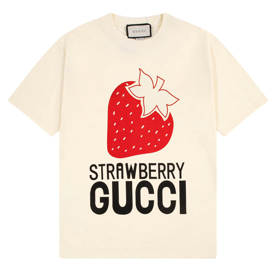 GUCCI Strawberry Print T-Shirt Oversized