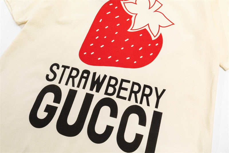 GUCCI Strawberry Print T-Shirt Oversized