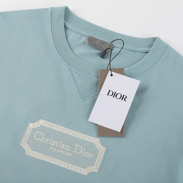 Dior Christian Embroidery Logo T-Shirt