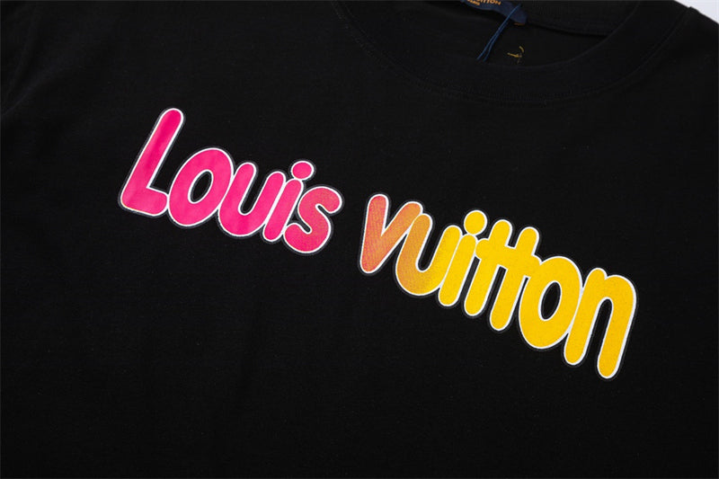 Louis Vuitton Letter Pattern Print T-Shirt Oversized