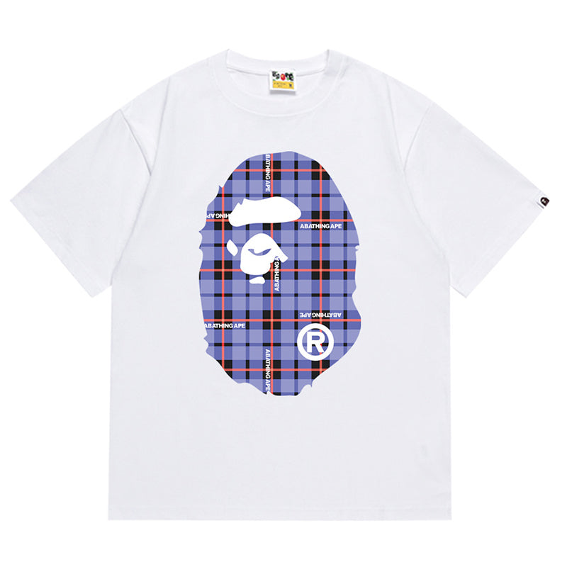 BAPE Logo Check Big Ape Head Tee