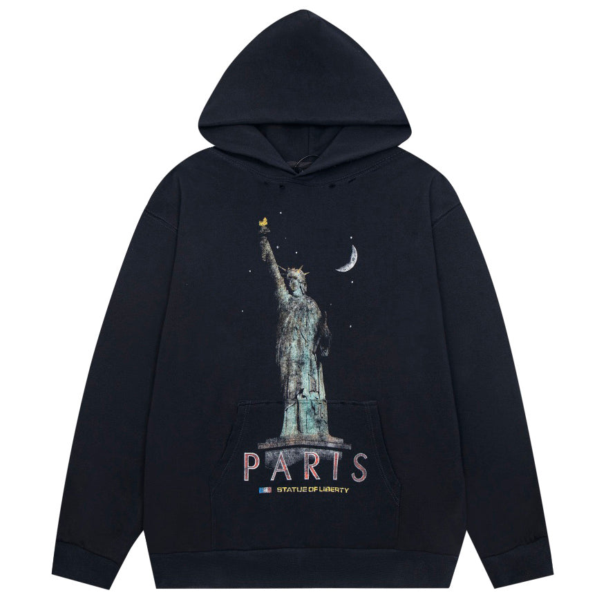 Balenciaga Lady Liberty Print Hoodie Oversize