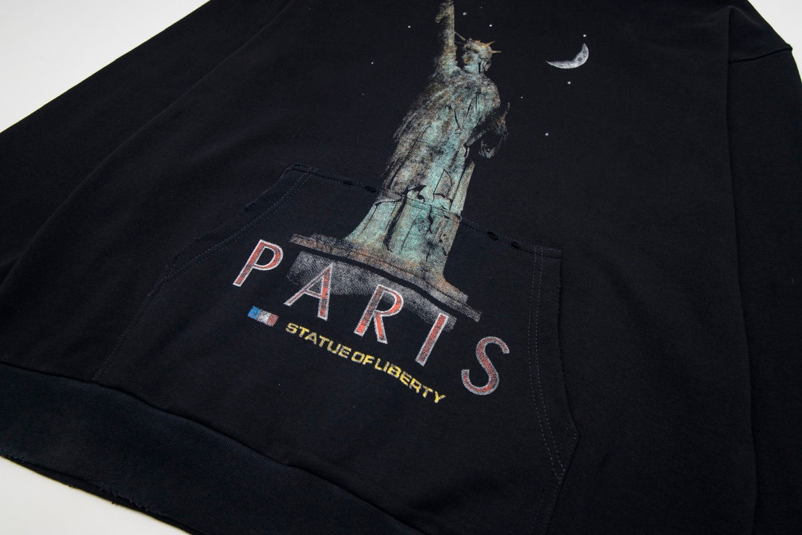 Balenciaga Lady Liberty Print Hoodie Oversize