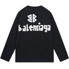 Balenciaga Tape Type Long Sleeve T-Shirt Oversized