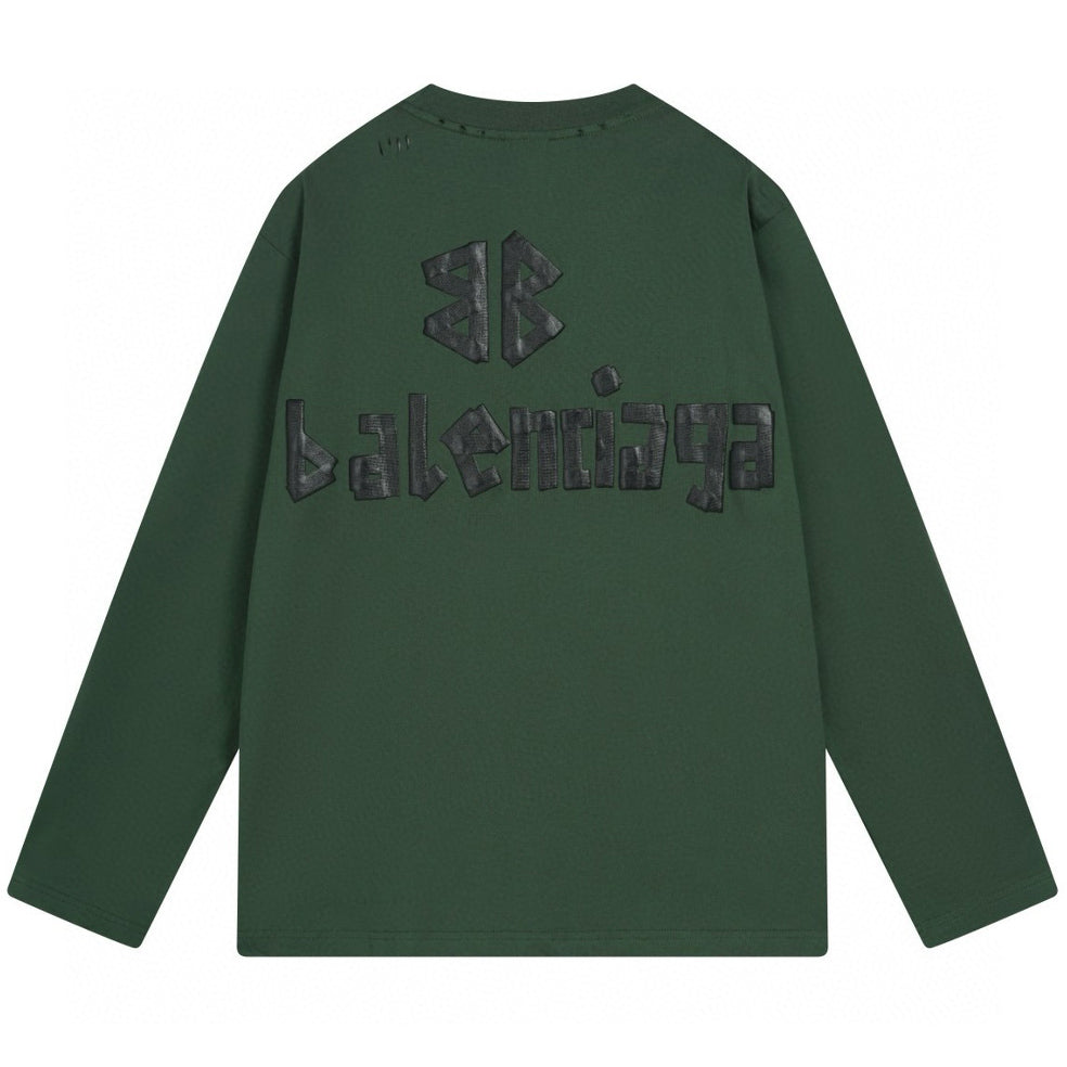 Balenciaga Tape Type Long Sleeve T-Shirt Oversized