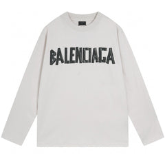 Balenciaga Tape Type Long Sleeve T-Shirt Oversized