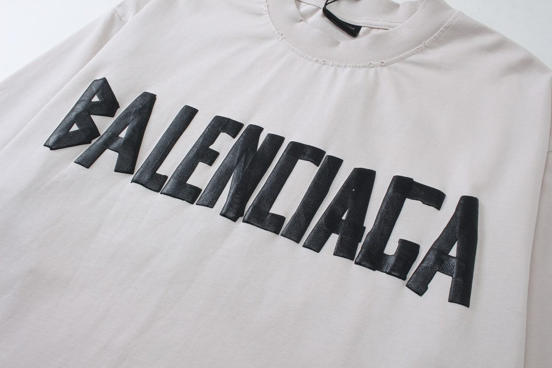 Balenciaga Tape Type Long Sleeve T-Shirt Oversized