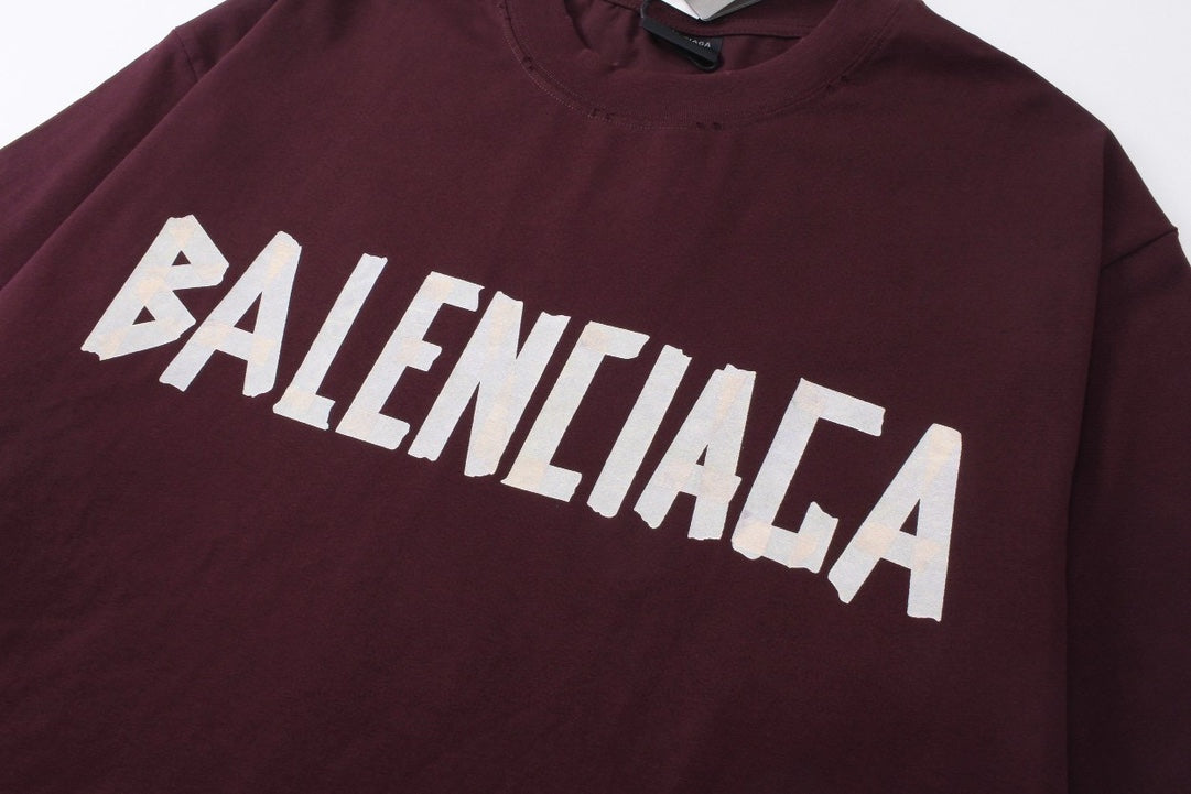 Balenciaga Tape Type Long Sleeve T-Shirt Oversized