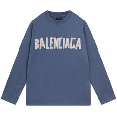 Balenciaga Tape Type Long Sleeve T-Shirt Oversized