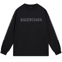 Balenciaga LOGO Distressed Long Sleeve T-Shirt Oversized