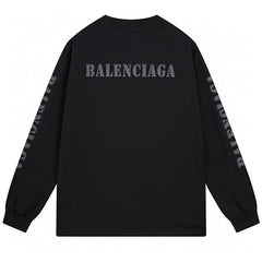 Balenciaga LOGO Distressed Long Sleeve T-Shirt Oversized