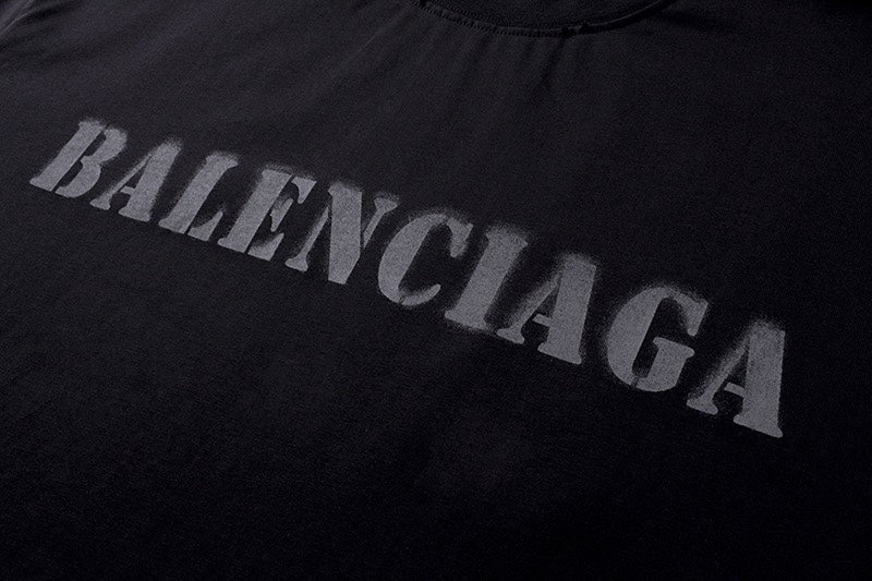 Balenciaga LOGO Distressed Long Sleeve T-Shirt Oversized