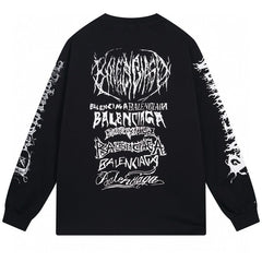 Balenciaga Distressed Long Sleeve T-Shirt Oversized