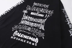 Balenciaga Distressed Long Sleeve T-Shirt Oversized