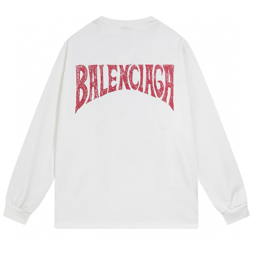 Balenciaga Distressed Long Sleeve T-Shirt Oversized