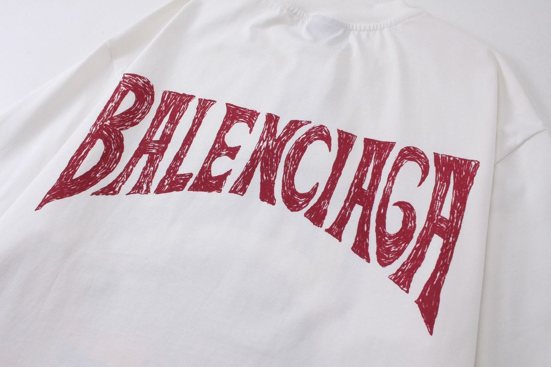 Balenciaga Distressed Long Sleeve T-Shirt Oversized