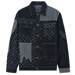 LOUIS VUITTON Classic Patchwork Jacquard Denim Jacket