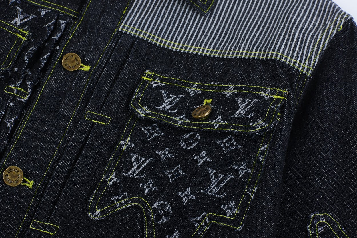 LOUIS VUITTON Classic Patchwork Jacquard Denim Jacket