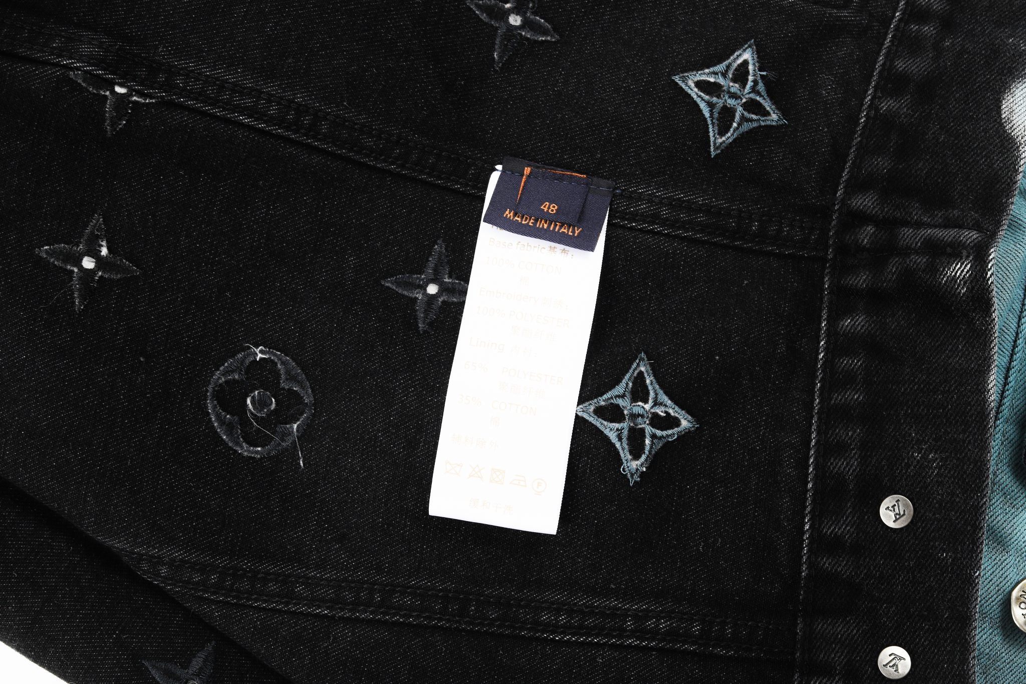 LOUIS VUITTON Embroidered Ombre Denim Jacket