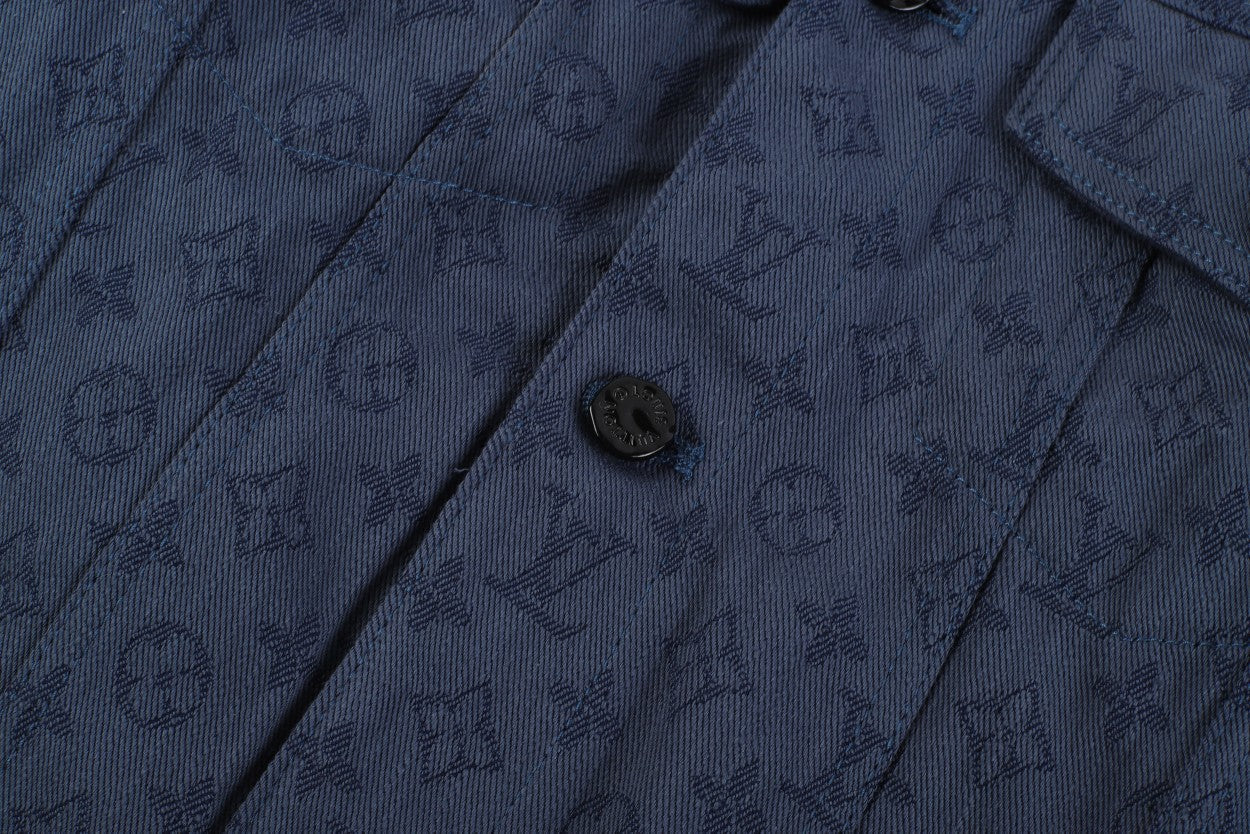 LOUIS VUITTON LOGO JACQUARD Denim Jacket